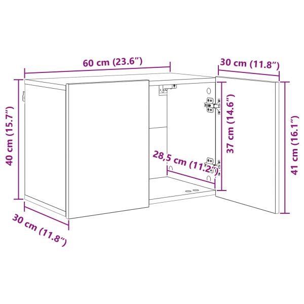 Телевизионен стенен шкаф 5 pcs Старо дърво Инженерно дърво