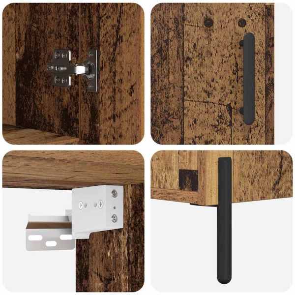 Висок шкаф Старо дърво 69,5 x 32,5 x 180 см Инженерно дърво