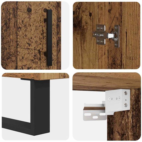 Висок шкаф Старо дърво 69,5 x 34 x 180 см Инженерно дърво