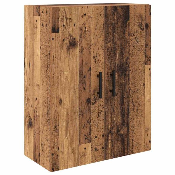 Висок шкаф 2 pcs Старо дърво 69,5 x 34 x 180 см