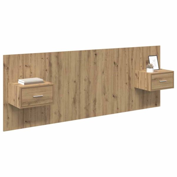 Табла с шкаф 3 бр. Дъб Инженерна дървесина