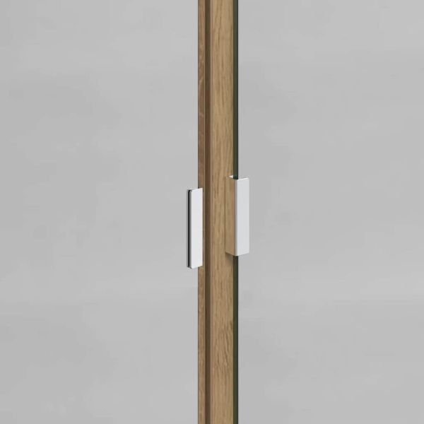 Комплект шкафове за баня с рафт с врата Дъб Инженерно дърво