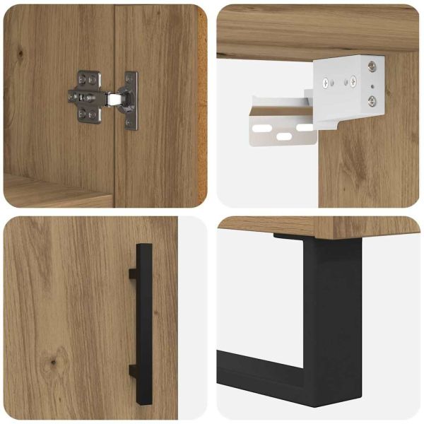 Висок шкаф Дъб 69,5 x 34 x 180 см Инженерно дърво