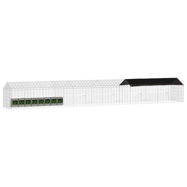 Клетка за заек Сребрист 400 x 78 x 78 см Галванизирана стомана