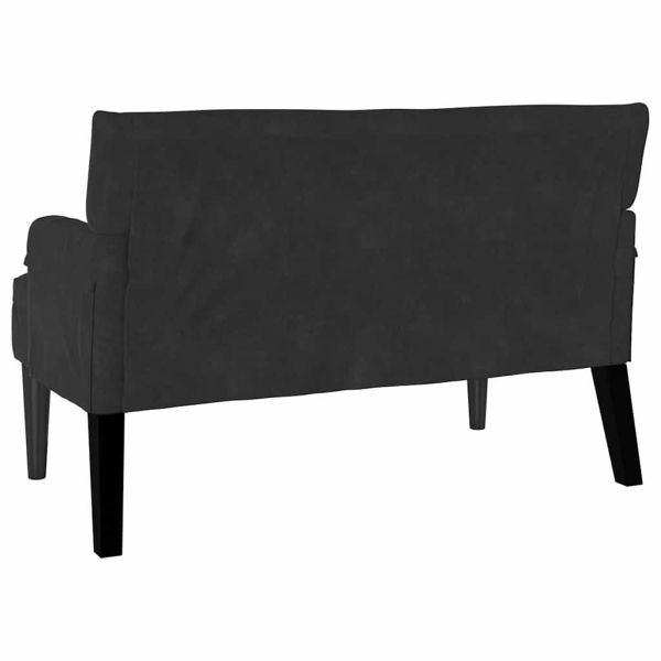 Пейка Честърфилд Черно 112 x 65,5 x 75 см Кадифе