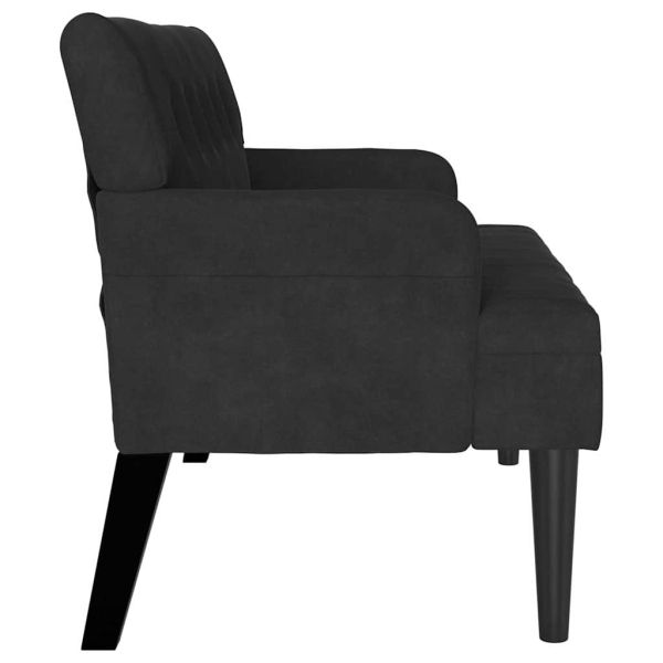 Пейка Честърфилд Черно 112 x 65,5 x 75 см Кадифе
