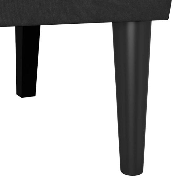 Пейка Честърфилд Черно 112 x 65,5 x 75 см Кадифе