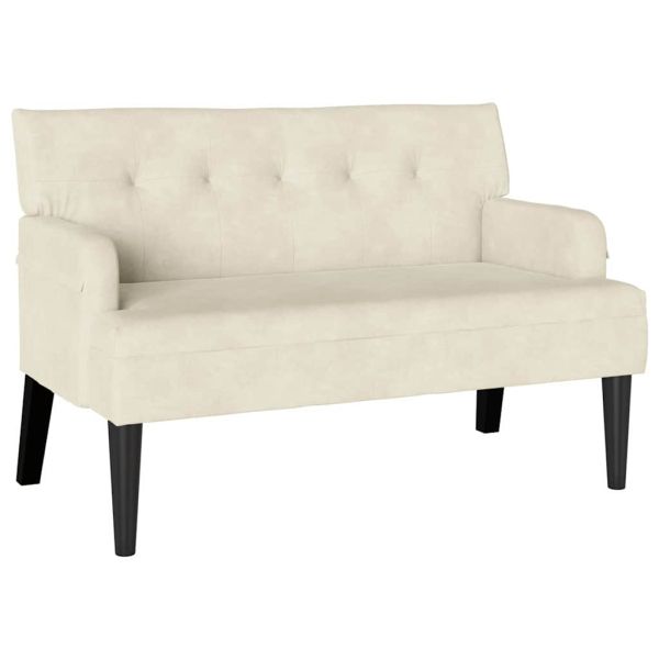 Пейка Честърфилд Крем 112 x 65,5 x 75 см Кадифе