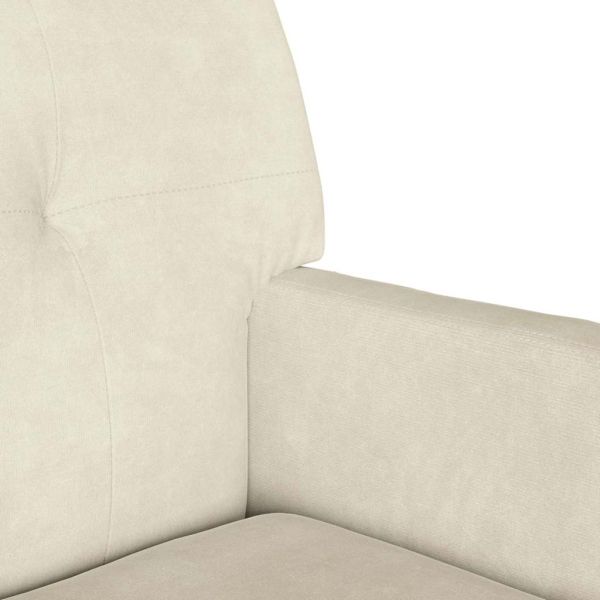 Пейка Честърфилд Крем 112 x 65,5 x 75 см Кадифе