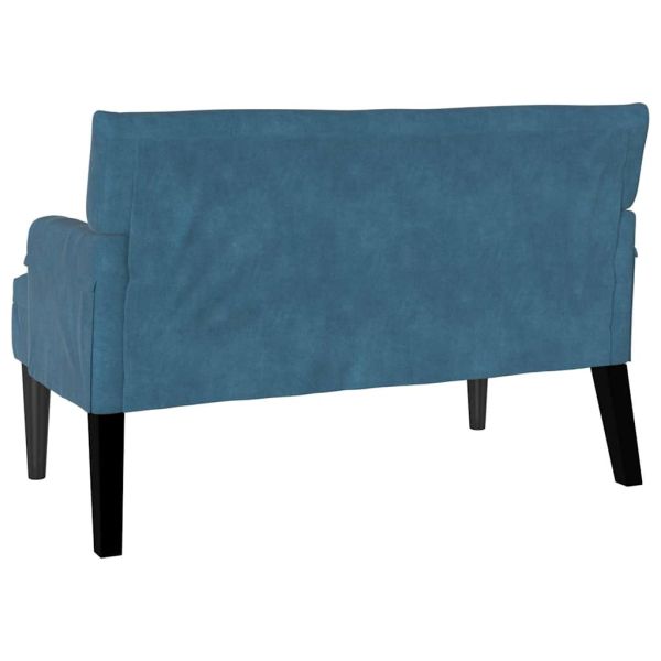 Пейка Честърфилд Синьо 112 x 65,5 x 75 см Кадифе
