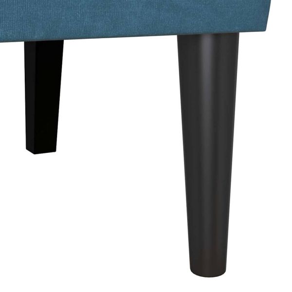 Пейка Честърфилд Синьо 112 x 65,5 x 75 см Кадифе