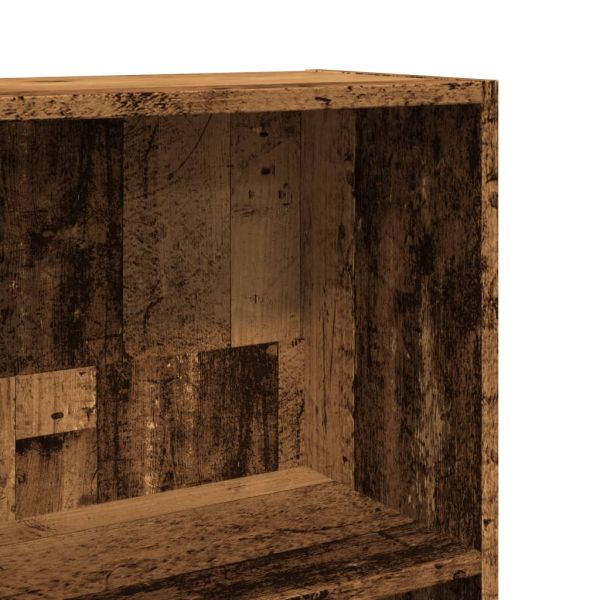 Библиотека, старо дърво, 80x30x114 см, инженерно дърво