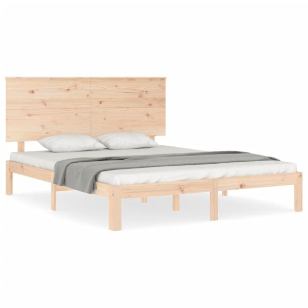 Рамка за легло с табла King Size масивно дърво