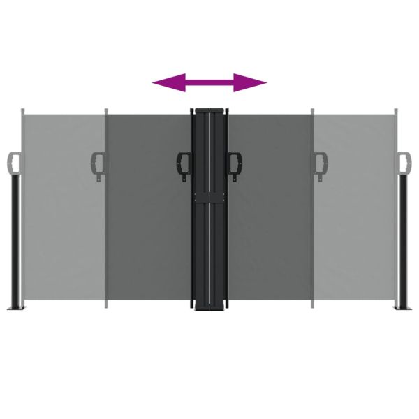 Прибираща се странична тента, антрацит, 120x600 см