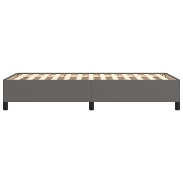 Рамка за легло, сива, 80x200 см, изкуствена кожа