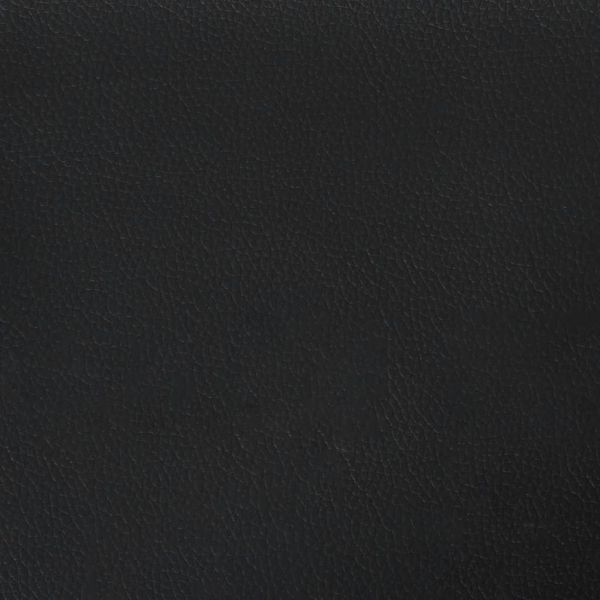 Двуместен диван, черен, 180x81x84 см, изкуствена кожа