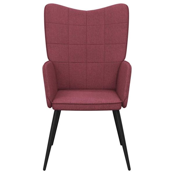 Релаксиращ стол, виненочервен, плат