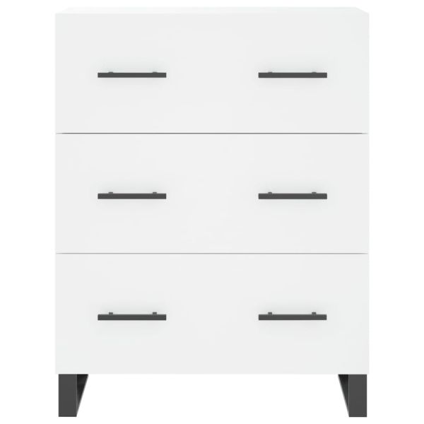 Висок шкаф, бял, 69,5x34x180 см, инженерно дърво