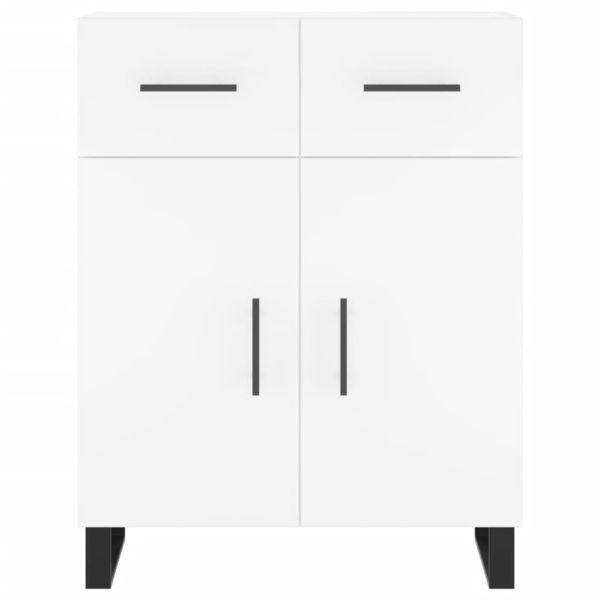 Висок шкаф, бял, 69,5x34x180 см, инженерно дърво