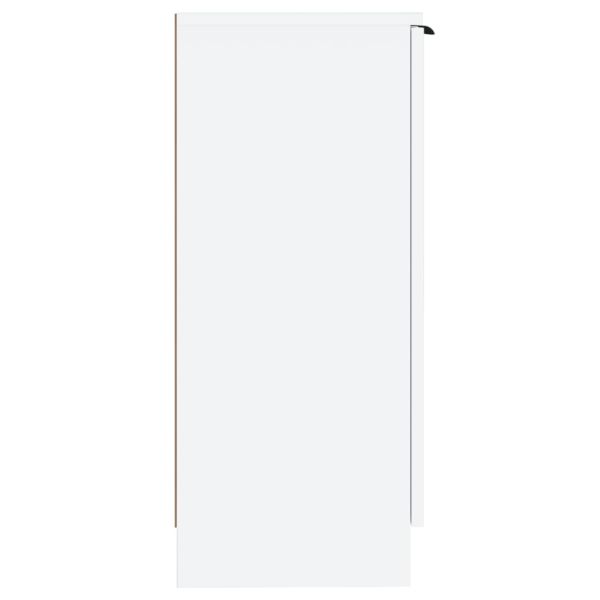 Сайдборд, бял, 30x30x70 см, инженерно дърво