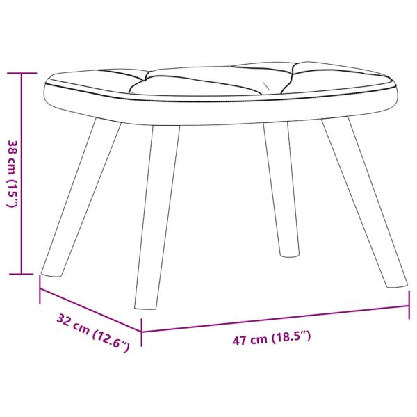 Релаксиращ стол с табуретка, таупе, плат