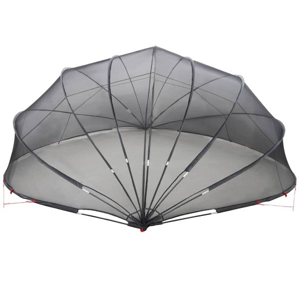 Купол за басейн Черно 592 x 590 x 275 см