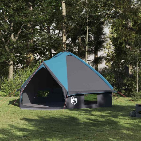 Тент тип Teepee за 8 души 8 души Синьо и сиво
