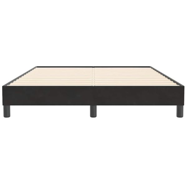 Box Spring Легло без матрак Черно 160x210 cm Кадифе