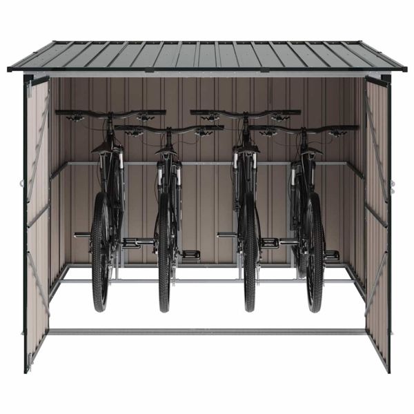 Приют за велосипеди 3 pcs Антрацит 216 x 207 x 158 см Метал