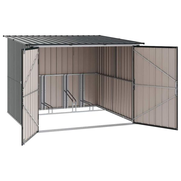 Приют за велосипеди 3 pcs Антрацит 216 x 207 x 158 см Метал