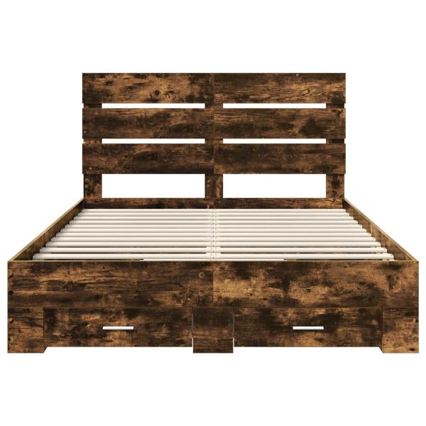 Рамка за легло с таблото Димян дъб 140 x 190 cm Инженерно дърво