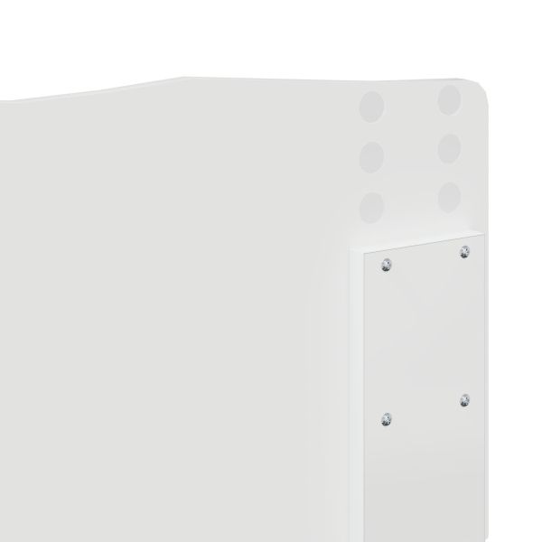 Рамка за легло с таблото Бяло 180 x 200 cm Солидно борово дърво