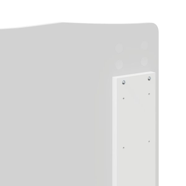 Рамка за легло с таблото Бяло 135 x 190 cm Солидно борово дърво