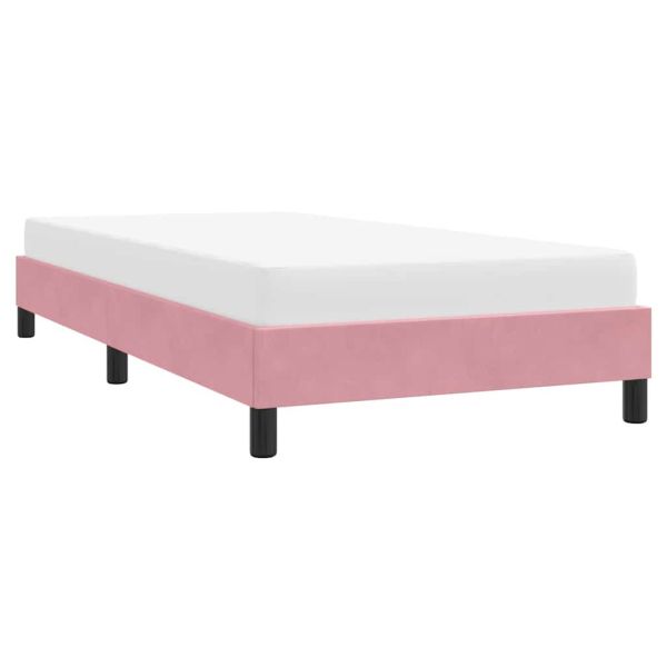 Рамка за легло без матрак Pink 90x220 cm Кадифе