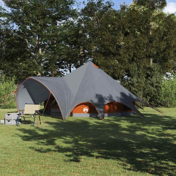Тент тип Teepee за 5 души 5-местен Сив и оранжев
