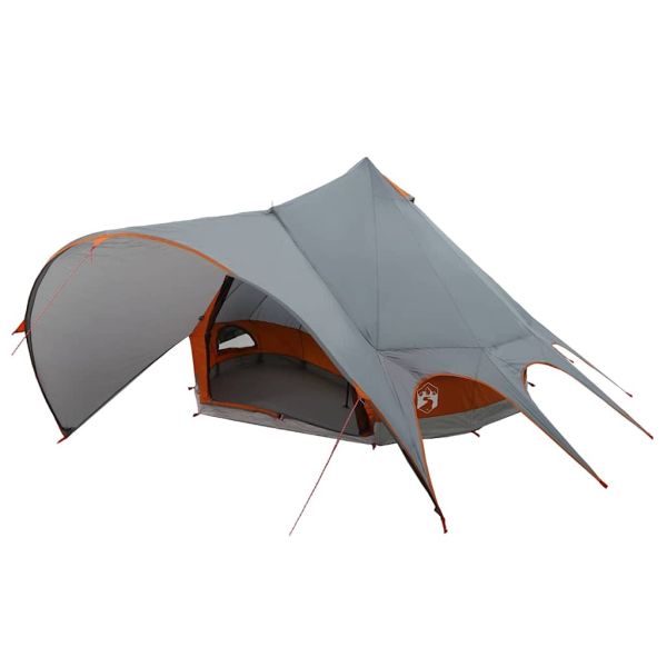 Тент тип Teepee за 5 души 5-местен Сив и оранжев