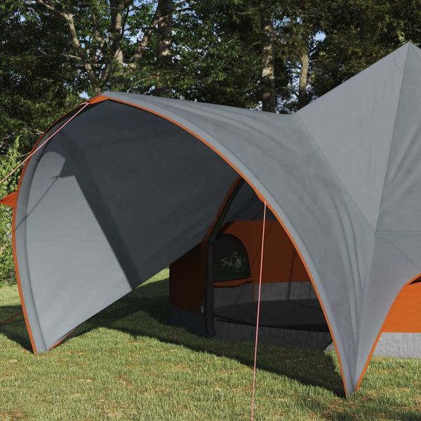 Тент тип Teepee за 5 души 5-местен Сив и оранжев