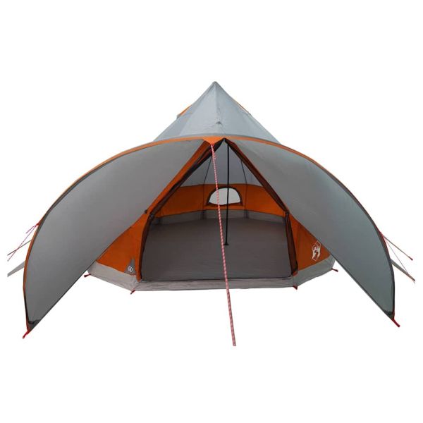 Тент тип Teepee за 5 души 5-местен Сив и оранжев
