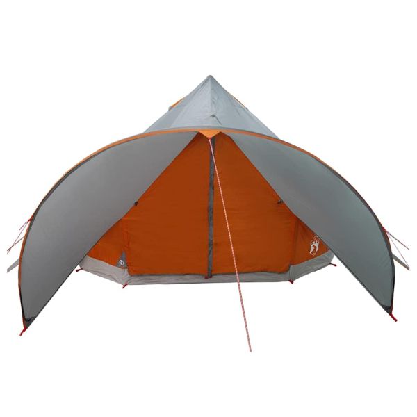 Тент тип Teepee за 5 души 5-местен Сив и оранжев