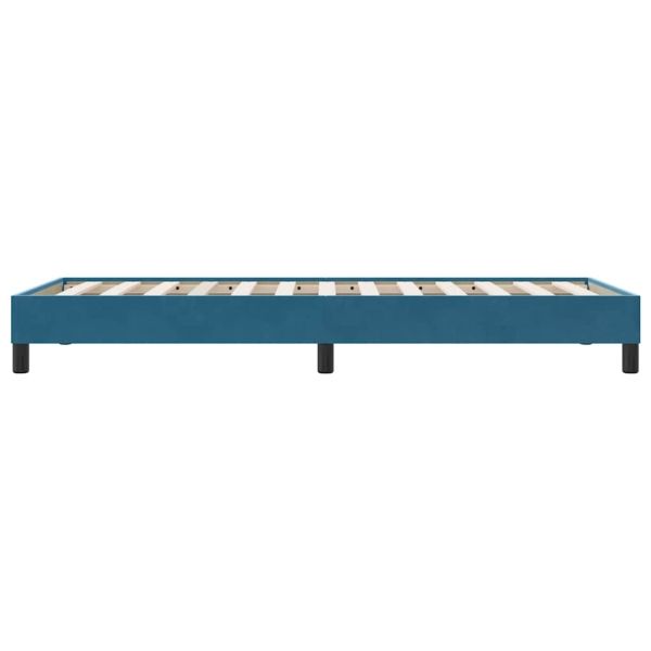 Box Spring легло без матрак Тъмно синьо 100x210 cm кадифе