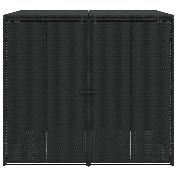 Кутия за боклук 2 бр. Черно 130 x 80 x 115 см Полиетилен