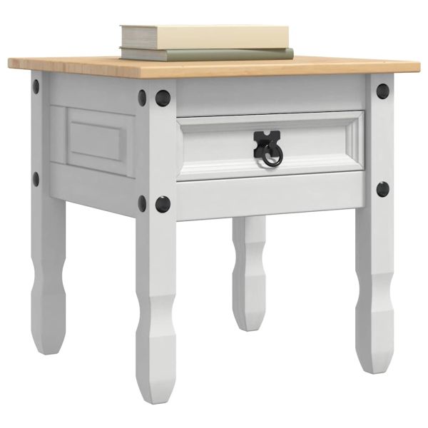 Крайна масичка Corona Бяло 50 x 50 x 50 см Солидно борово дърво