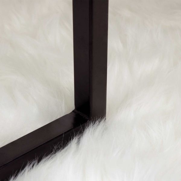 Изкуствен овчи килим Tafalla Бяло Ø 200 см Полиестер