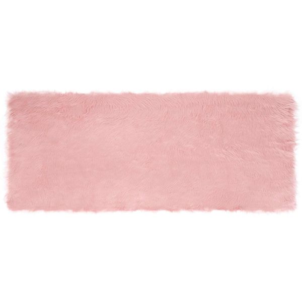 Изкуствен овчи килим Tafalla Розово 80 x 200 cm Полиестер