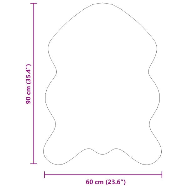 Изкуствен овчи килим Tafalla Розово 60 x 90 cm Полиестер