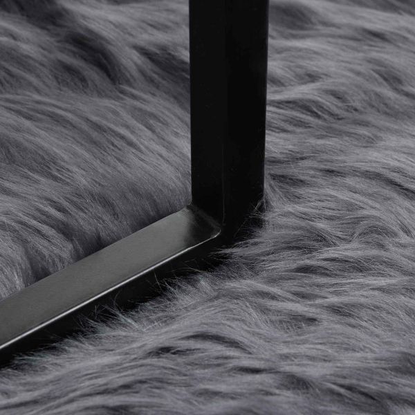 Изкуствен овчи килим Tafalla Антрацит 160 x 230 cm Полиестер