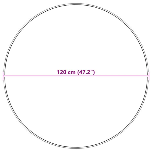 Противоплъзгащ килим от изкуствен заек Olite Бяло Ø 120 см
