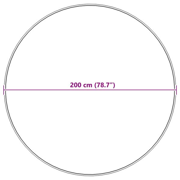 Противоплъзгащ килим от изкуствен заек Olite Бежово Ø 200 см