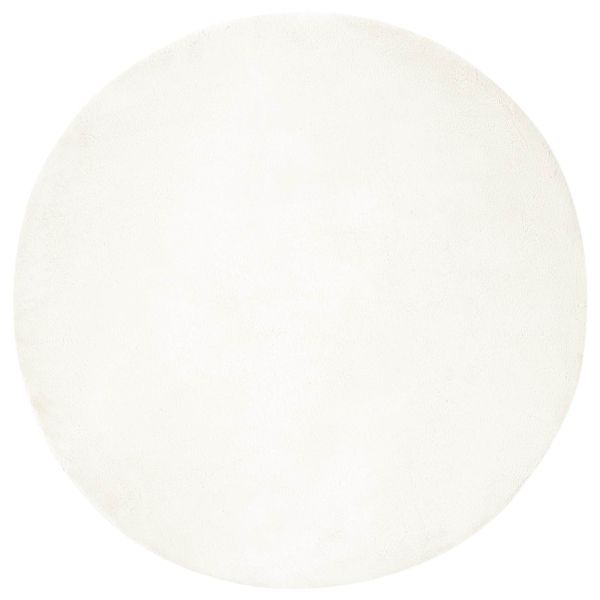 Противоплъзгащ килим от изкуствен заек Olite Крем Ø 120 см