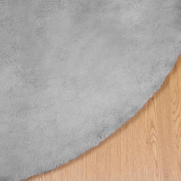 Противоплъзгащ килим от изкуствен заек Olite Сив Ø 120 см